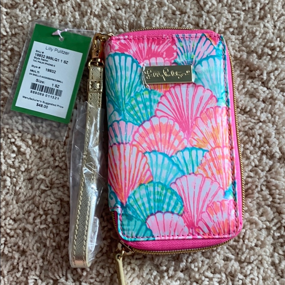 Lily Pulitzer Tiki Palm iPhone 6 wristlet